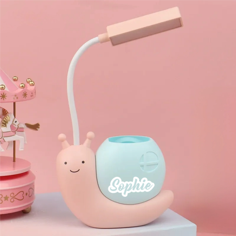Lampe de Bureau LED en Forme d’Escargot Personnalisable pour Enfants