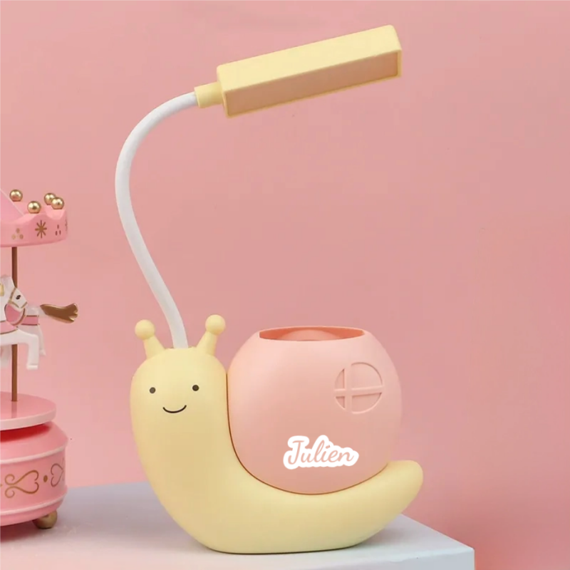 Lampe de Bureau LED en Forme d’Escargot Personnalisable pour Enfants