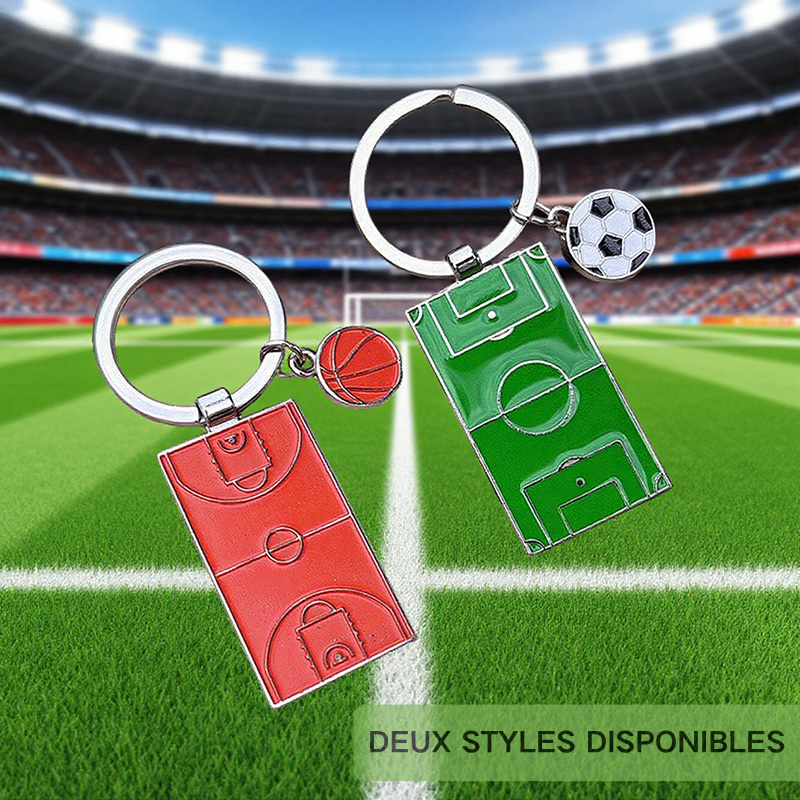 Porte-clés Sportif Personnalisable avec Modèle Football ou Basketball