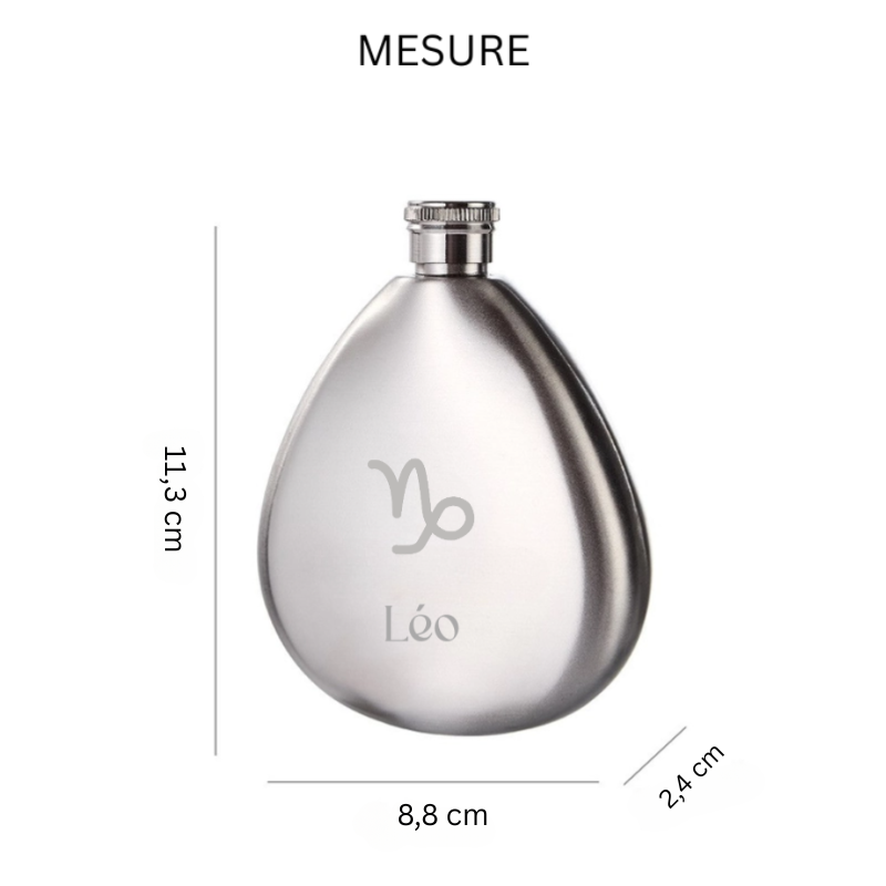 Flasque à Whisky de 6 oz en Inox 304 Portable avec Personnalisation Zodiaque