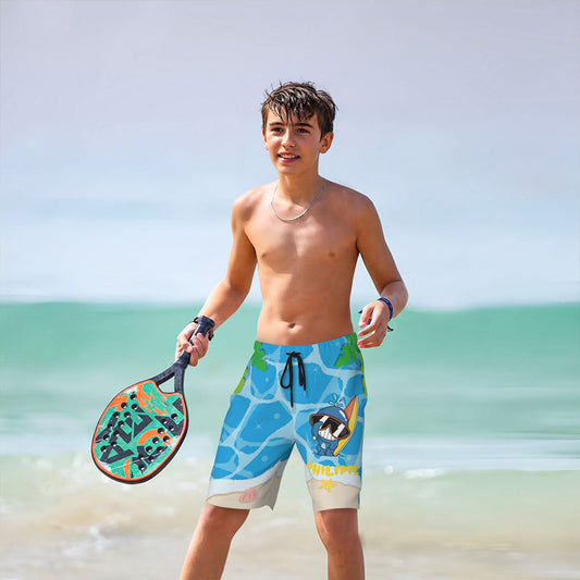 Maillot de bain hawaïen à séchage rapide pour garçon, motif animaux marins, 6-12 ans