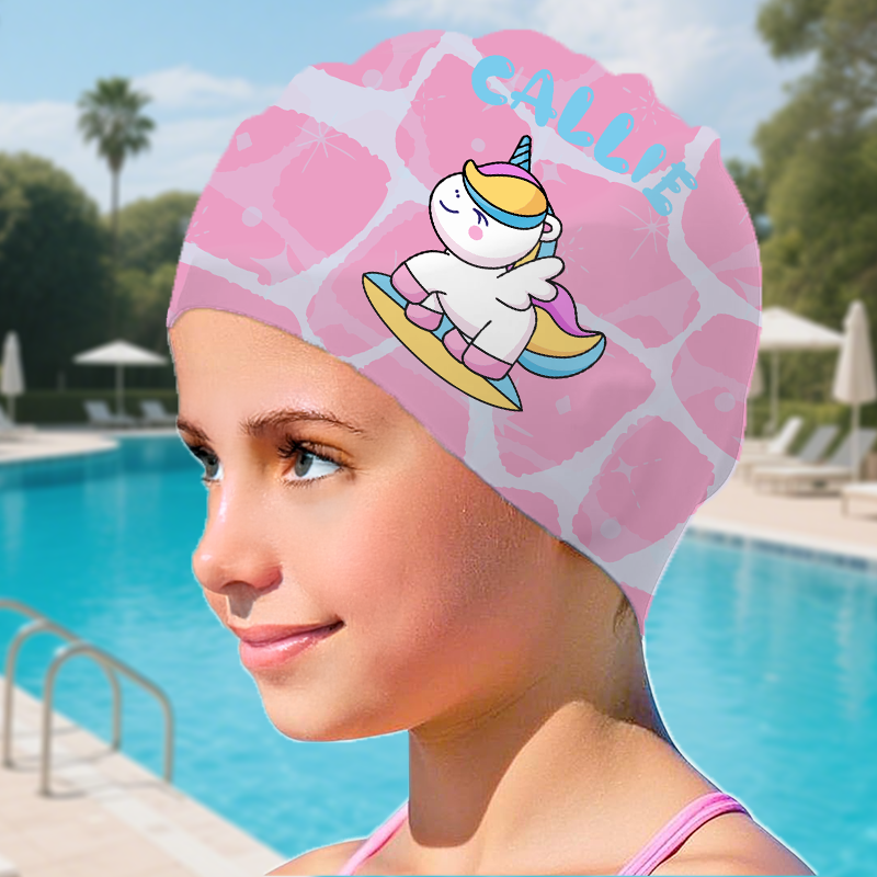 Chapeau de Natation pour Enfants Durable et Imperméable pour Filles Garçons Adolescents Agés de 3 à 15 ans