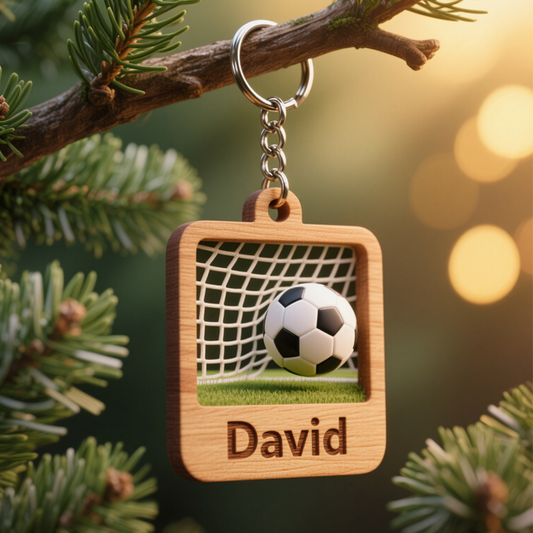 Porte-clés Football Cadeau Personnalisé avec Nom
