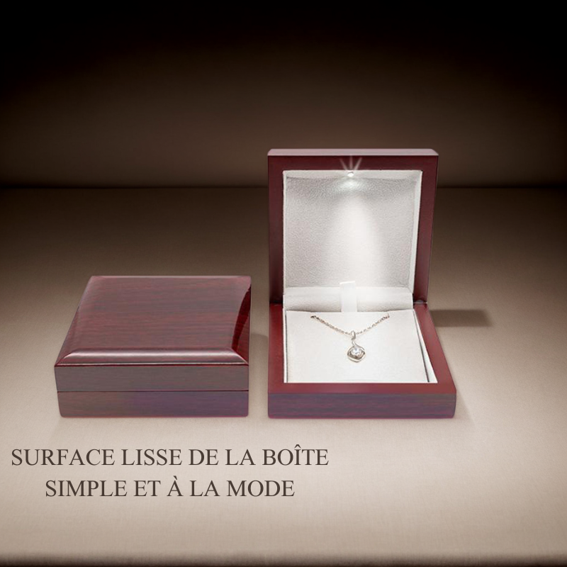 Boîte à Bijoux en MDF avec LED Personnalisable avec Photos Cadeau Femme