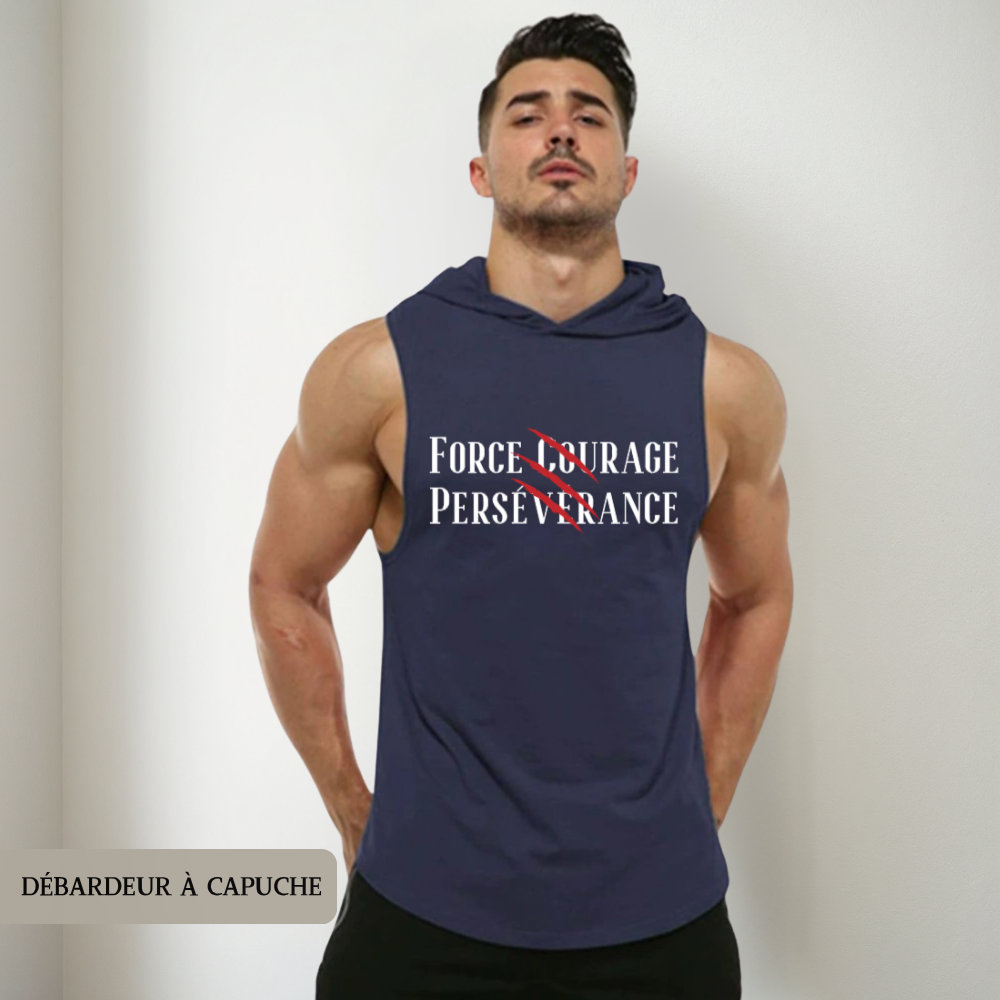 Débardeur à capuche pour sport homme - T-shirt sans manches personnalisable
