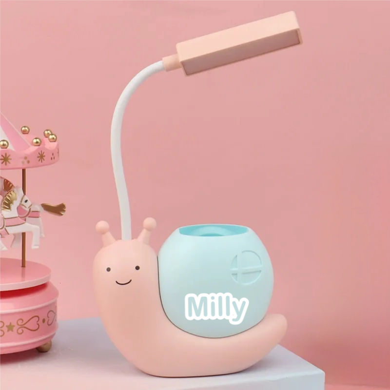 Lampe de Bureau LED en Forme d’Escargot Personnalisable pour Enfants