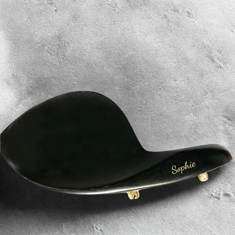 Violon Mentonnière 4/4 en Bois d'Ébène avec Pince Couleur Or