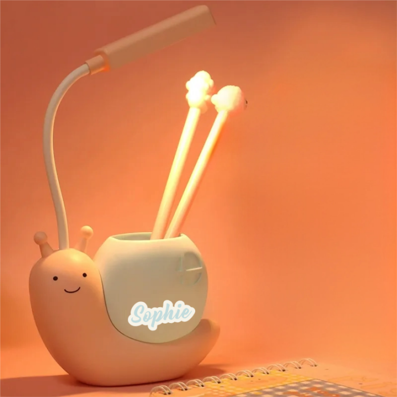 Lampe de Bureau LED en Forme d’Escargot Personnalisable pour Enfants