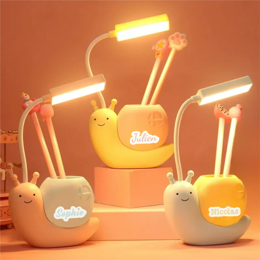 Lampe de Bureau LED en Forme d’Escargot Personnalisable pour Enfants
