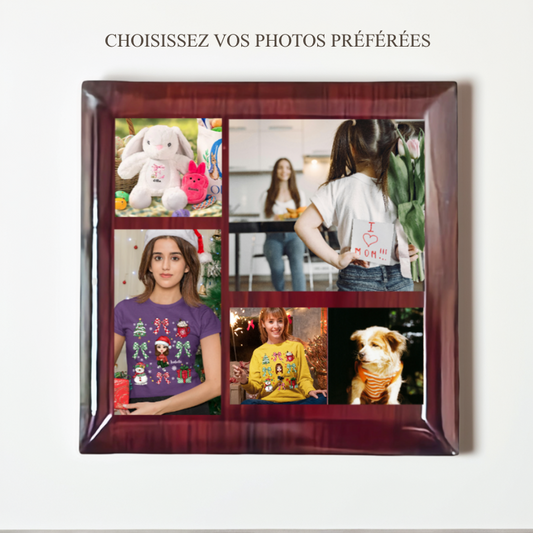 Boîte à Bijoux en MDF avec LED Personnalisable avec Photos Cadeau Femme