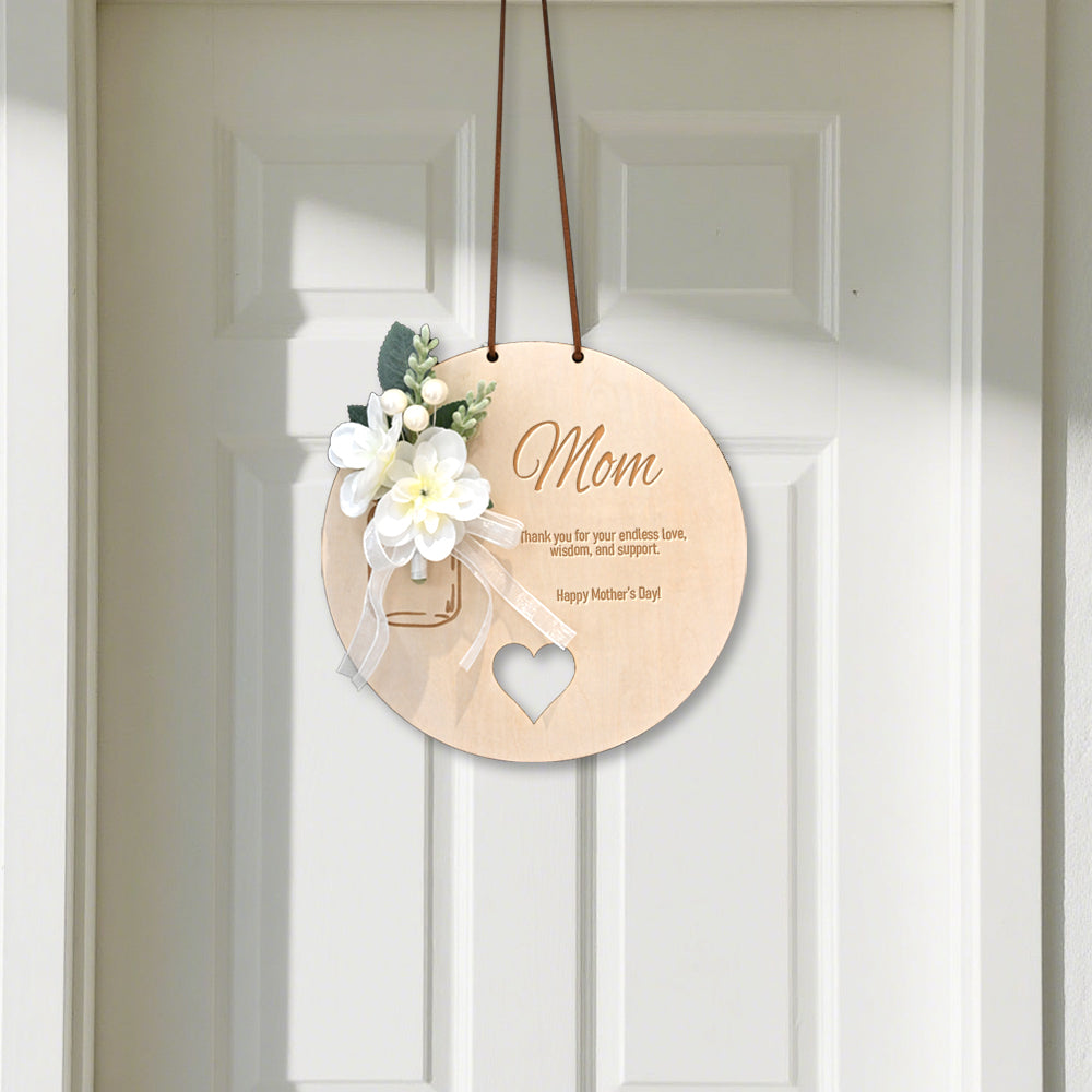 Pendentif décoratif en forme d'assiette de fleurs artificielles