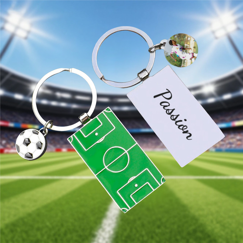 Porte-clés Sportif Personnalisable avec Modèle Football ou Basketball