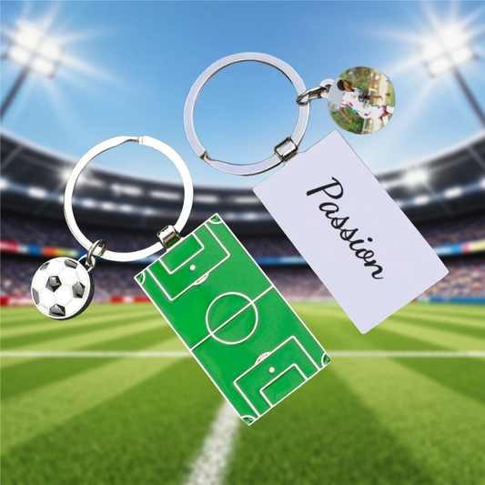 Porte-clés Sportif Personnalisable avec Modèle Football ou Basketball