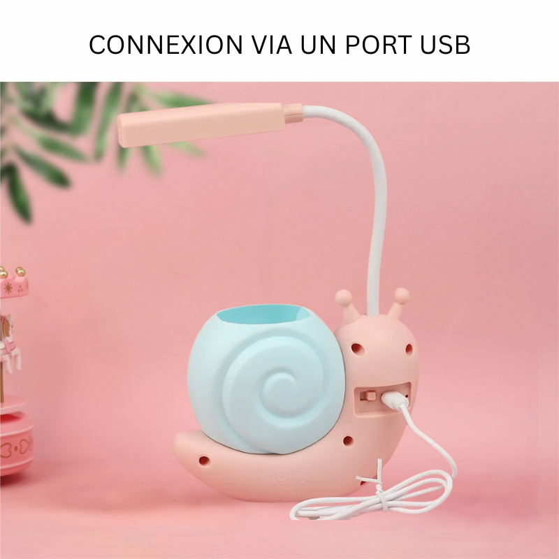 Lampe de Bureau LED en Forme d’Escargot Personnalisable pour Enfants