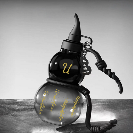 Bouteille d'Eau en Forme de Gourde 800 ML Gourde en Plastique Tritan Style Chinois