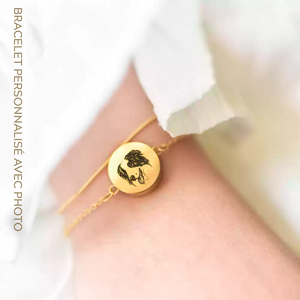 Bracelet Personnalisé Pour Animaux de Compagnie avec Photo pour Souvenir