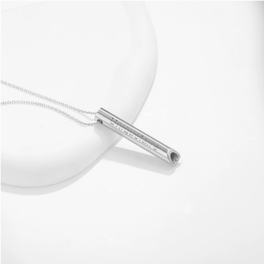 Collier avec Pententif Sifflet en Acier Inoxydable Pour Passionnés du sport et méditation