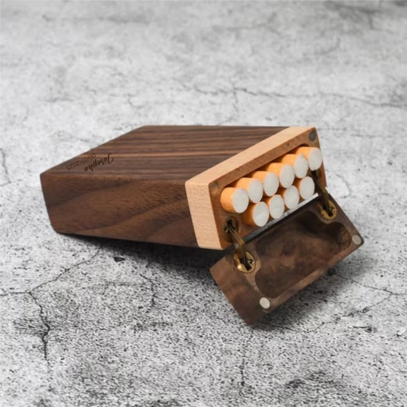 Étui à Cigarettes en Noyer - Boite À Cigarette Vintage personnalisable