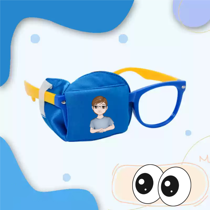 Couvre-lunettes en soie pour enfants pour Amblyopie Strabisme Couvre-lunettes correctif