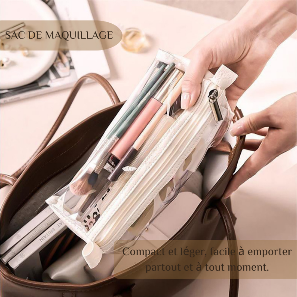 Sac de Maquillage de Grande Capacité Démontable et Étanche pour Femme