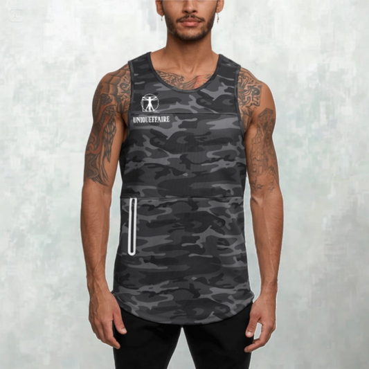Débardeur Camouflage pour Sport Homme - Personnalisable avec Nom