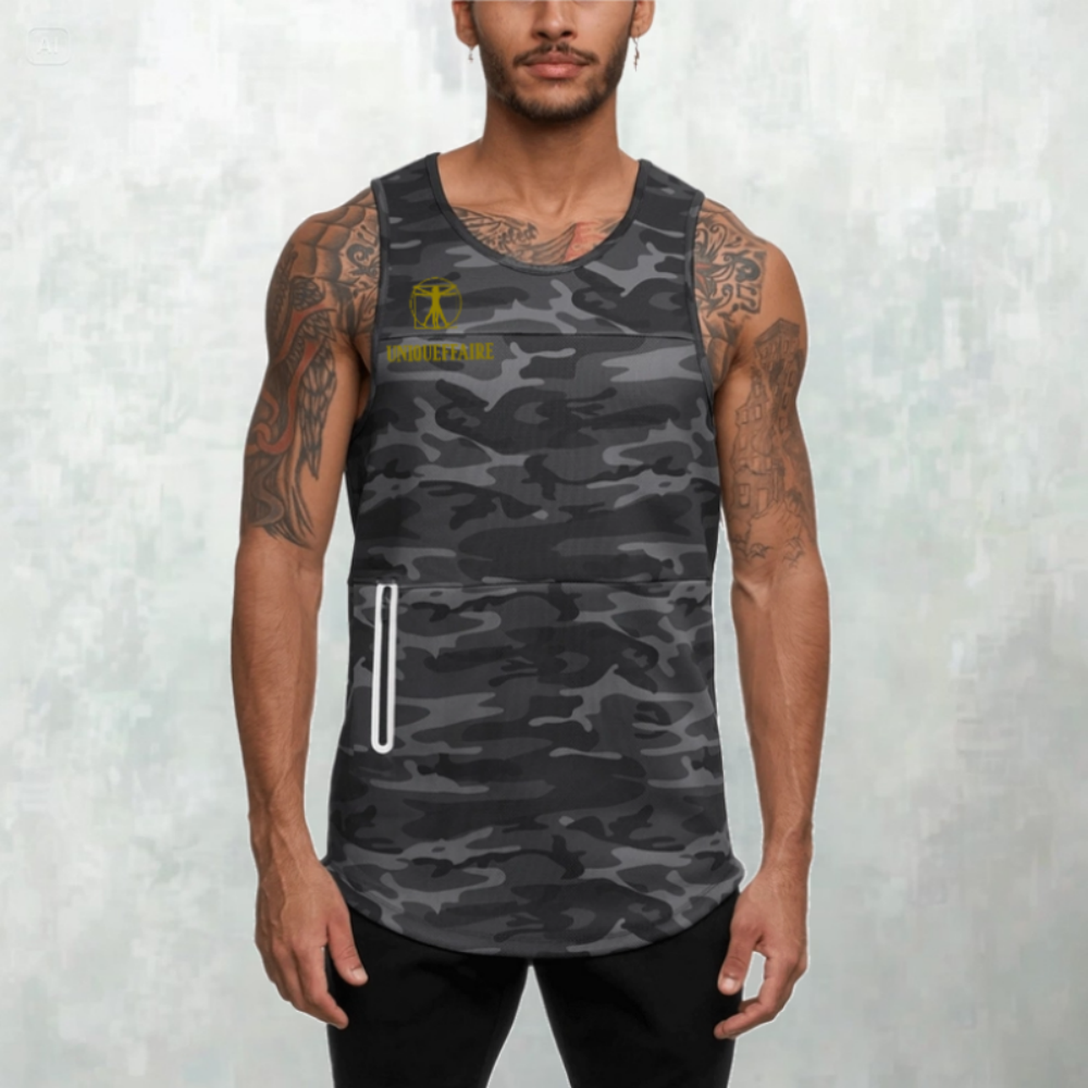 Débardeur Camouflage pour Sport Homme - Personnalisable avec Nom
