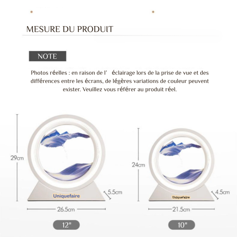 Lampe en Verre d'Art de Sables Mouvants Personnalisable