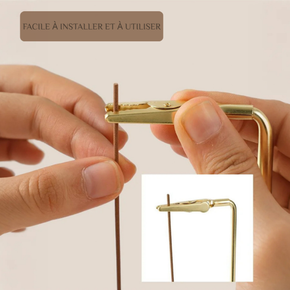 Support en Noyer à Bâtons d'Encens en Suspension