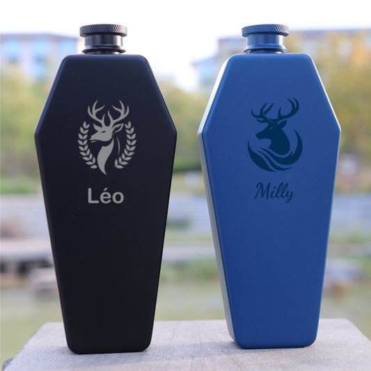 Mini Flasque de 3,5 oz (100 ml) Personnalisée - Pot à Vin Portable en Inox 304