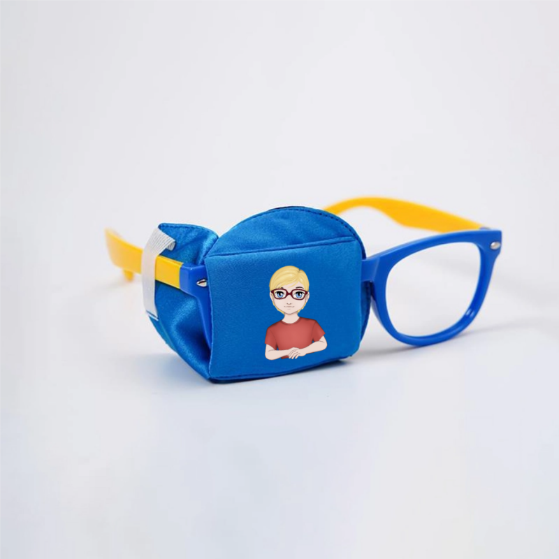 Couvre-lunettes en soie pour enfants pour Amblyopie Strabisme Couvre-lunettes correctif