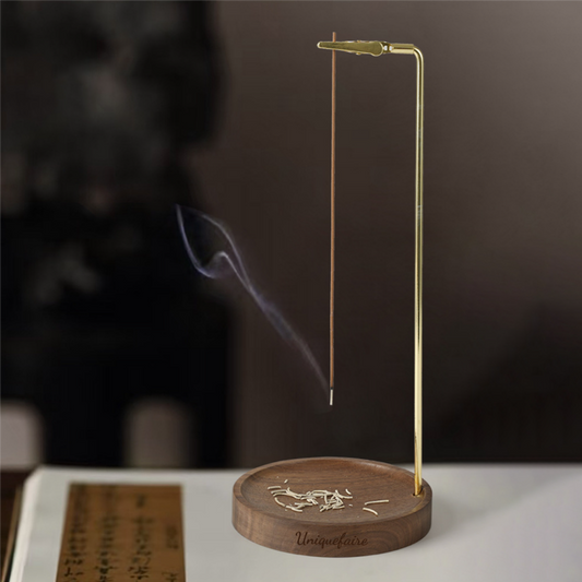 Support en Noyer à Bâtons d'Encens en Suspension