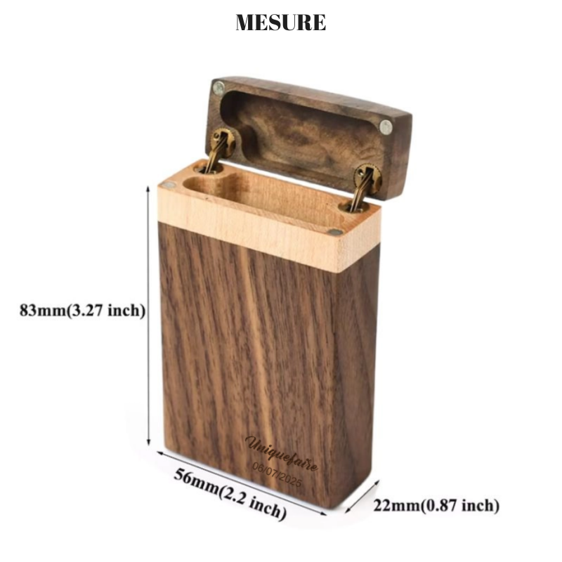 Étui à Cigarettes en Noyer - Boite À Cigarette Vintage personnalisable