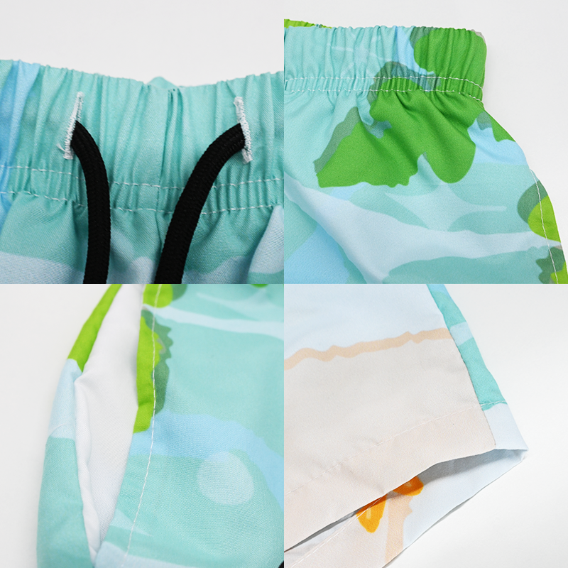 Maillot de bain hawaïen à séchage rapide pour garçon, motif animaux marins, 6-12 ans