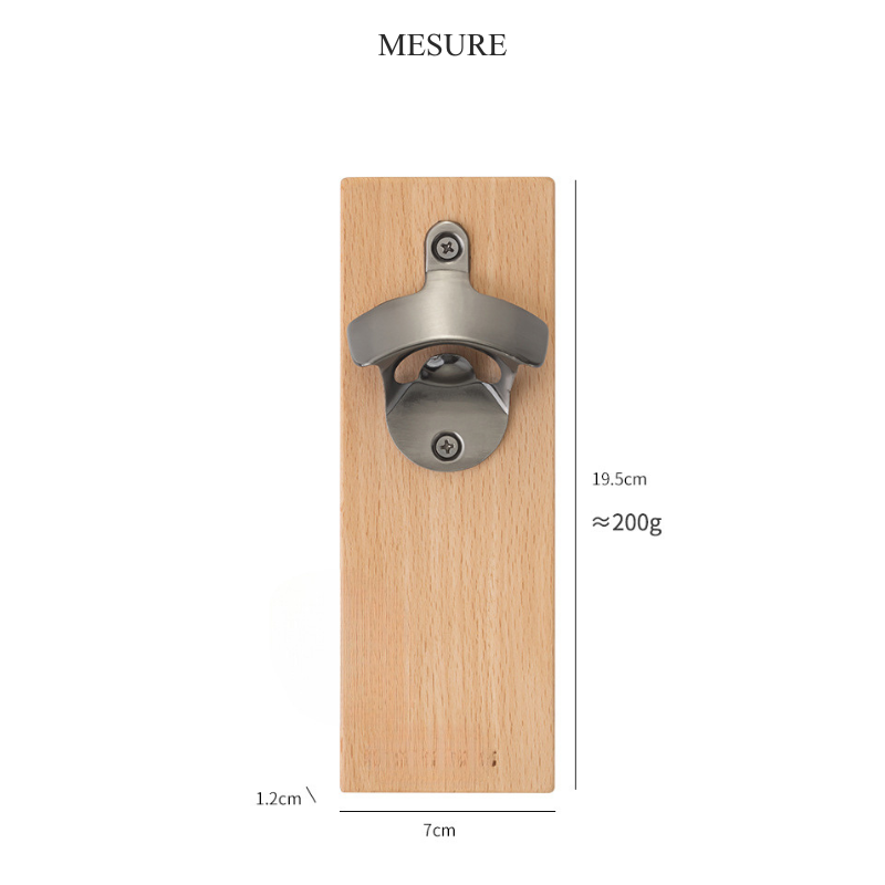 Ouvre-bouteille Mural Créatif Personnalisable pour Réfrigérateur