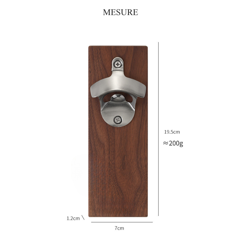 Ouvre-bouteille Mural Créatif Personnalisable pour Réfrigérateur