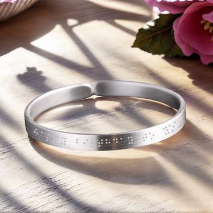 Bracelet braille personnalisé, points en relief, alphabet et chiffres, un cadeau pour les aveugles et les malvoyants