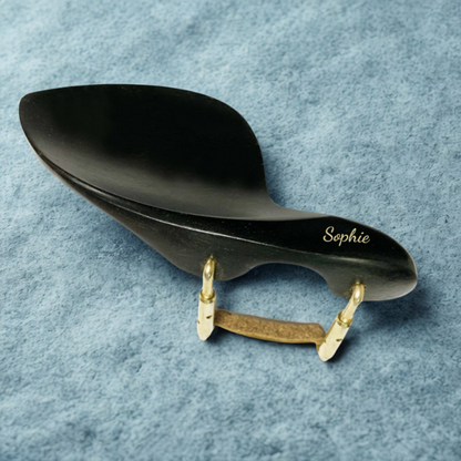 Violon Mentonnière 4/4 en Bois d'Ébène avec Pince Couleur Or