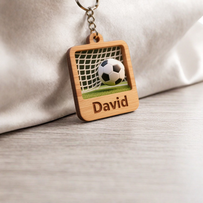 Porte-clés Football Cadeau Personnalisé avec Nom