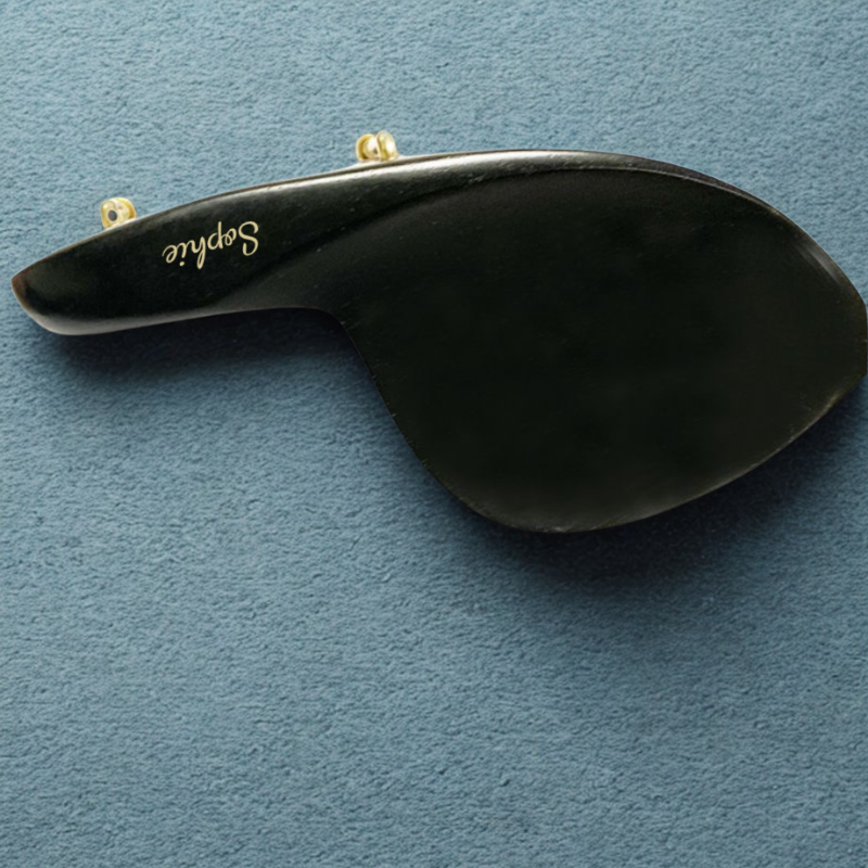 Violon Mentonnière 4/4 en Bois d'Ébène avec Pince Couleur Or