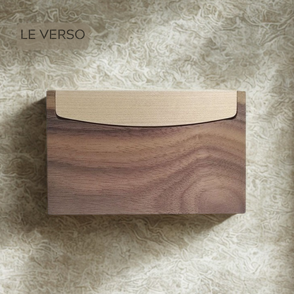 Porte-cartes en bois de noyer - Boîte en Bois pour Carte Postale