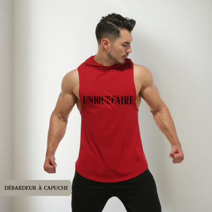 Débardeur à capuche pour sport homme - T-shirt sans manches personnalisable