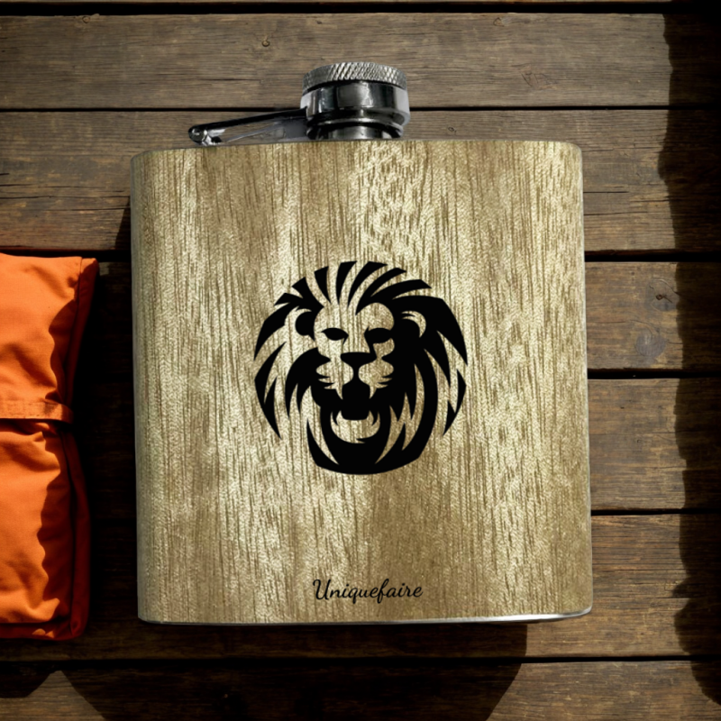 Pot de vin en acier inoxydable 304 avec revêtement extérieur en bois