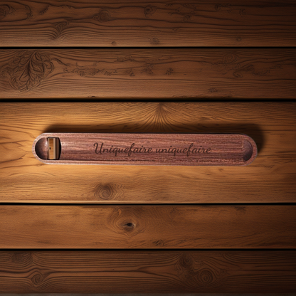 Support en Bois de Noyer pour Bâtons d'Encens Gravable avec Nom