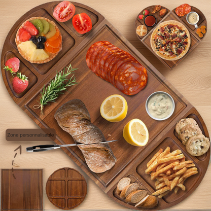 Planche à charcuterie et fromage personnalisable en bois d’acacia