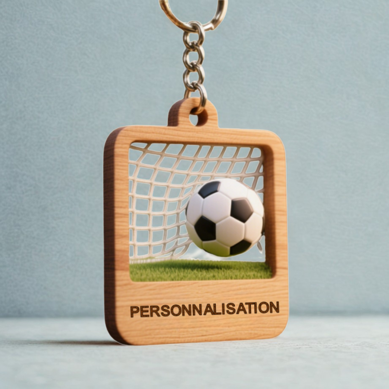 Porte-clés Football Cadeau Personnalisé avec Nom