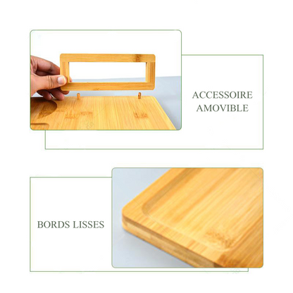 Planche à Fromage et Couteau en Bambou Personnalisée avec Nom