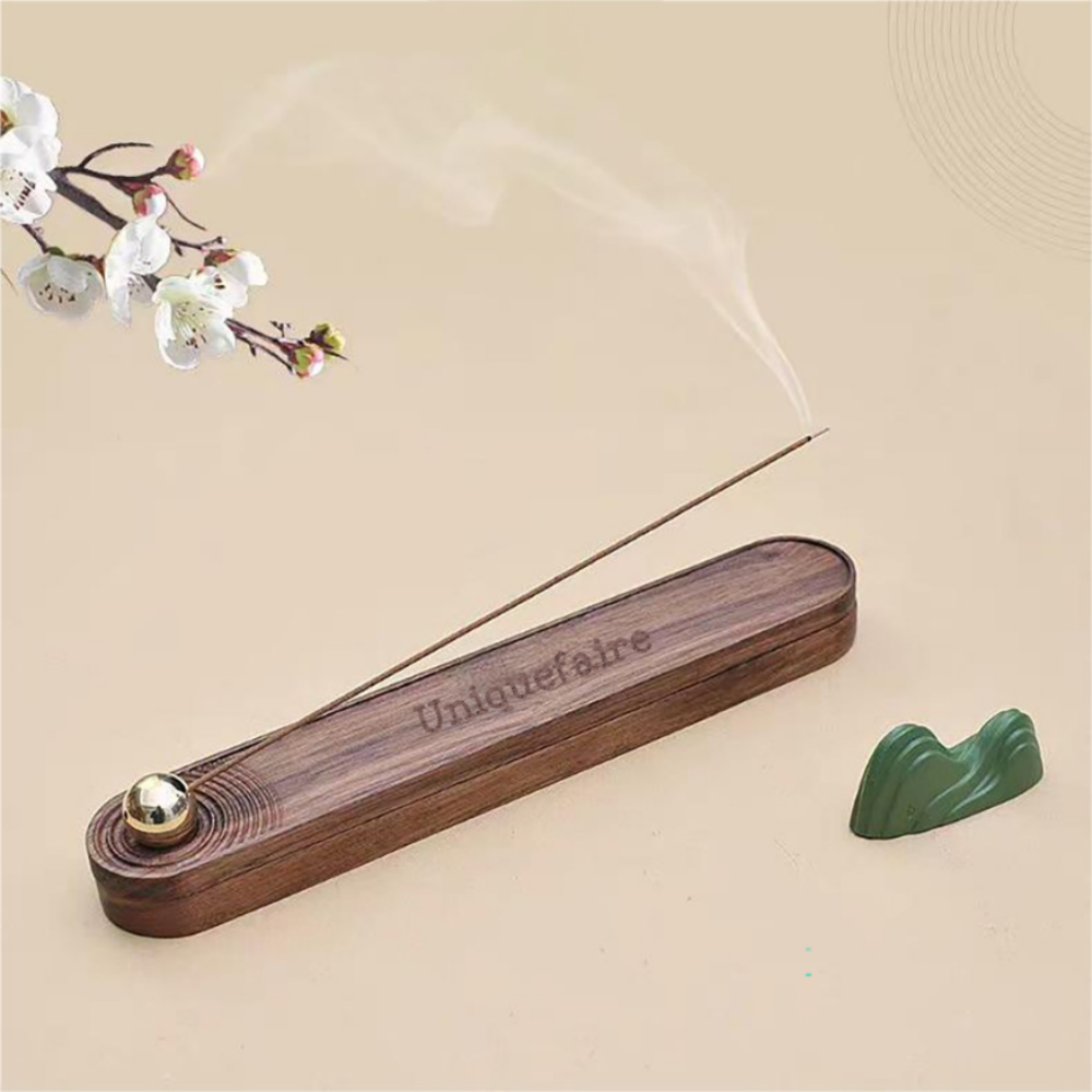 Boîte à encens en noyer - Portables et personnalisables par gravure