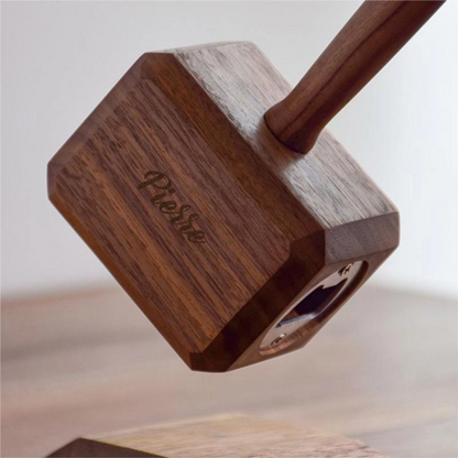 Décapsuleur en Forme de Marteau en Bois Décor Personnalisable pour Maison avec Ouvre-bouteille