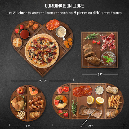 Planche à charcuterie et fromage personnalisable en bois d’acacia