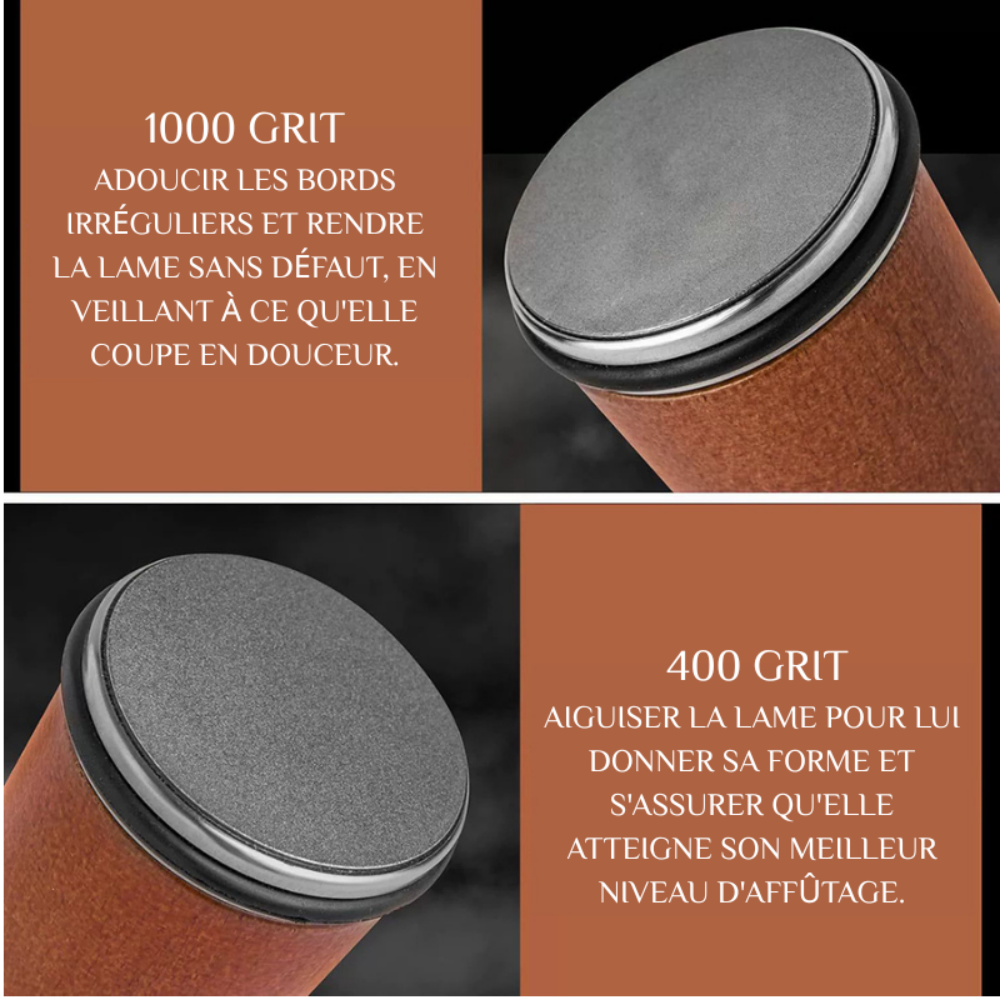 Aiguiseur de Couteaux en Disques Diamantés Pierre à Aiguiser à Rouler